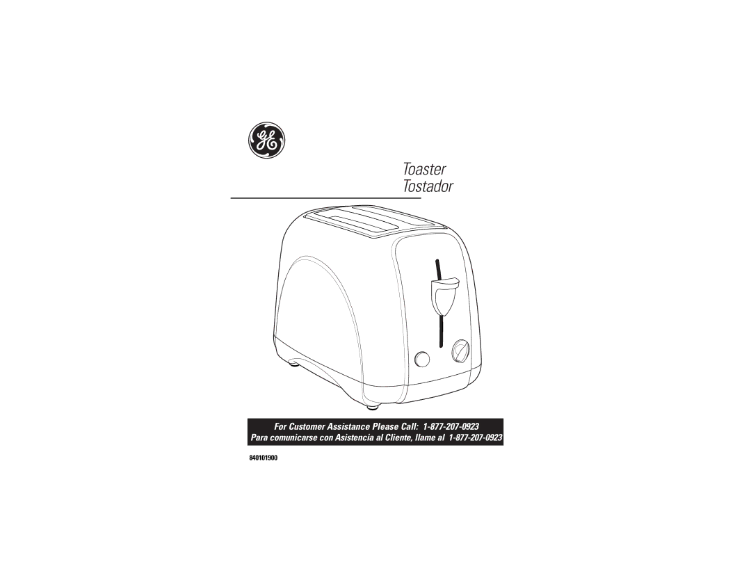 GE 169145, 840101900 manual Toaster Tostador 