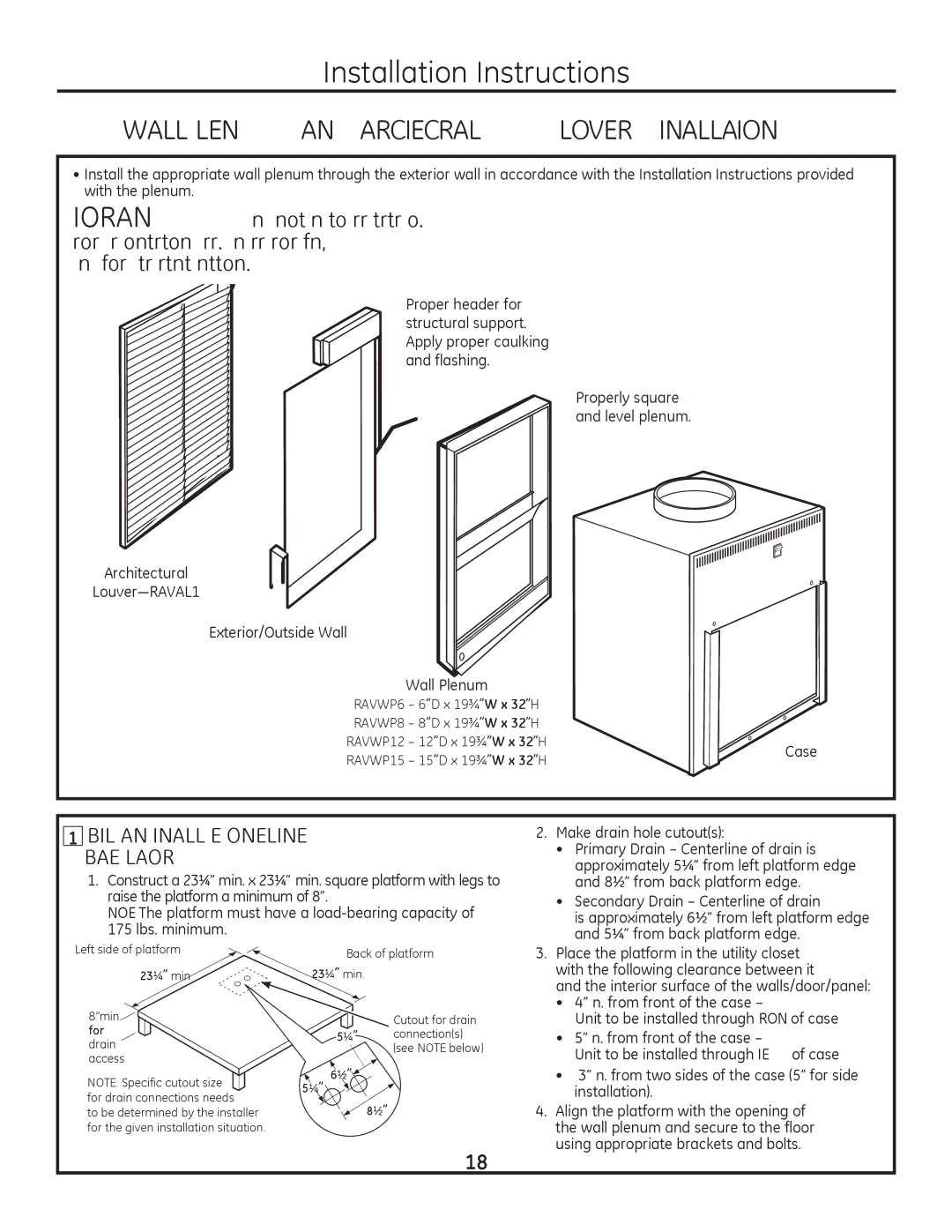 GE 8500 Series installation instructions Build and Install the Zoneline Base Platform 