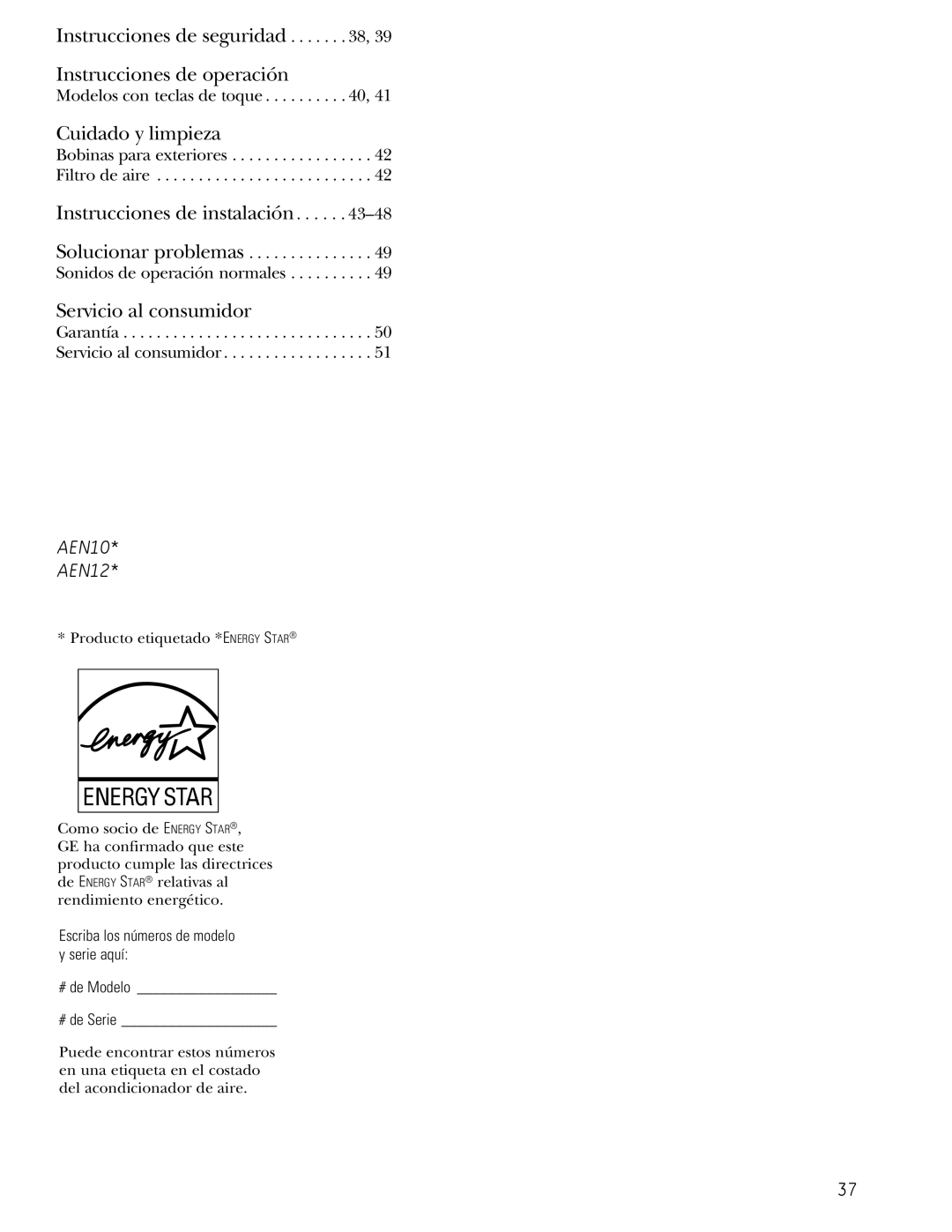 GE 880 installation instructions Cuidado y limpieza 