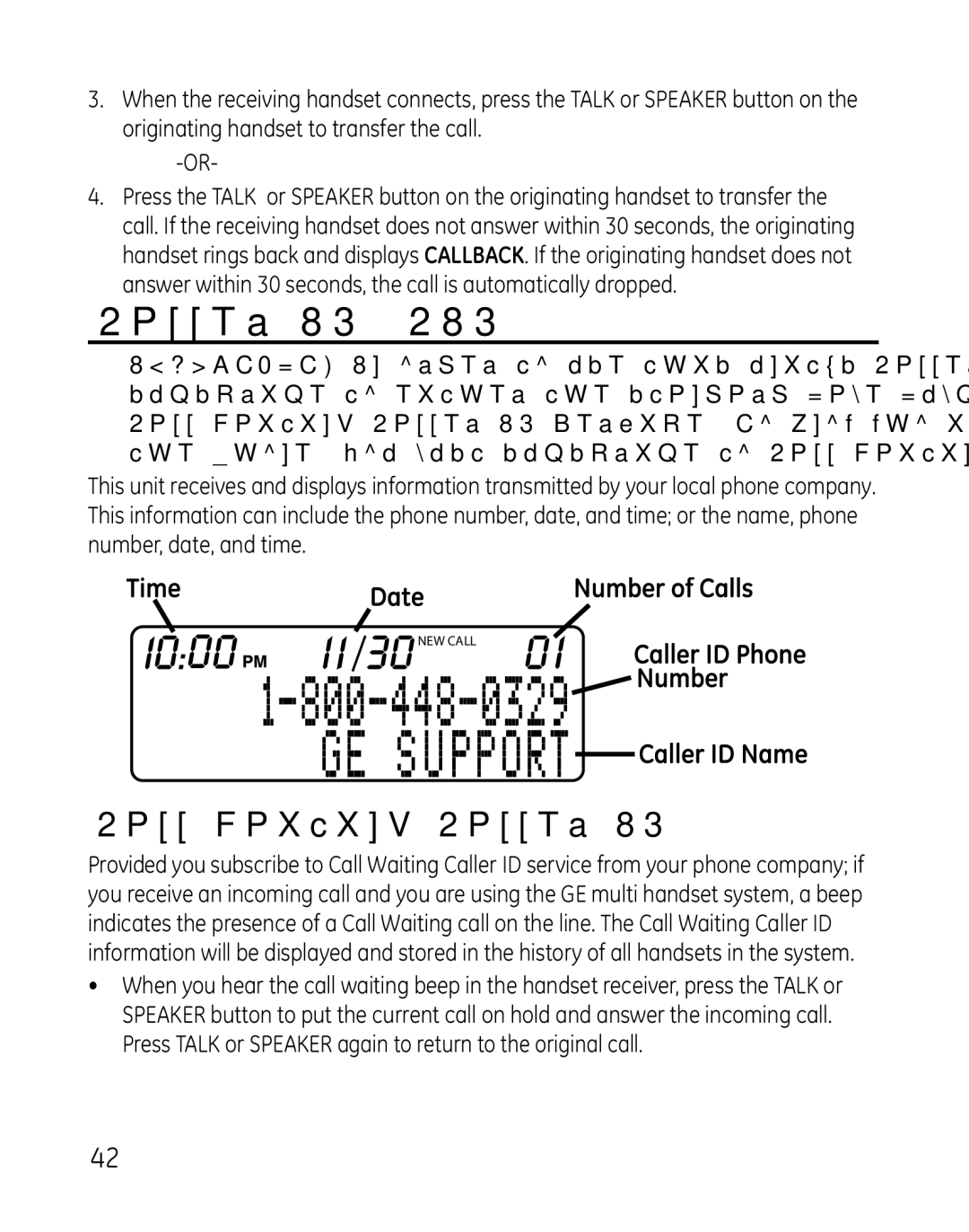 GE 28821xx2, 881, 28821xx4, 28821xx3, 28821xx6, 28821xx5, 28821 Series, 28801, 0007 manual Caller ID CID, Call Waiting Caller ID 