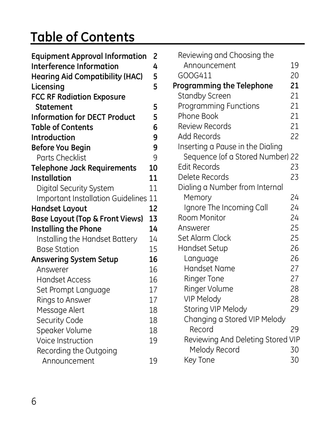 GE 28821xx2, 881, 28821xx4, 28821xx3, 28821xx6, 28821xx5, 28821 Series, 28801, 0007 manual Table of Contents 