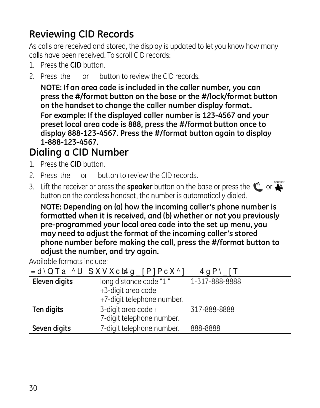 GE 000479, 28861xx3, 28861xx2 manual Reviewing CID Records, Dialing a CID Number 