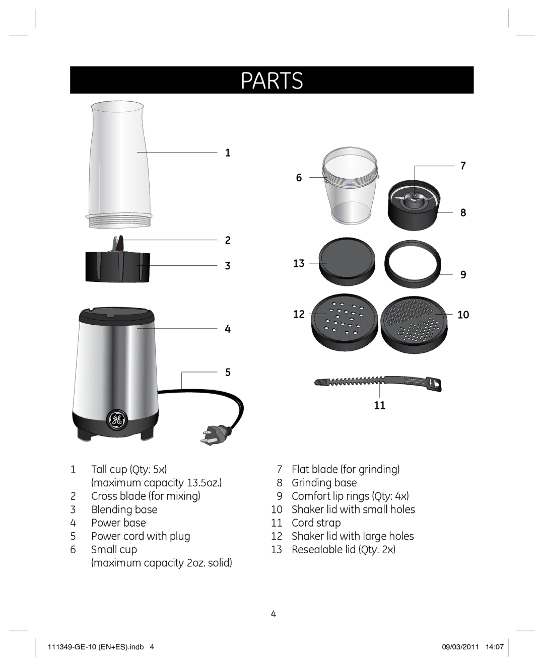 GE 898679 manual Parts, 313 