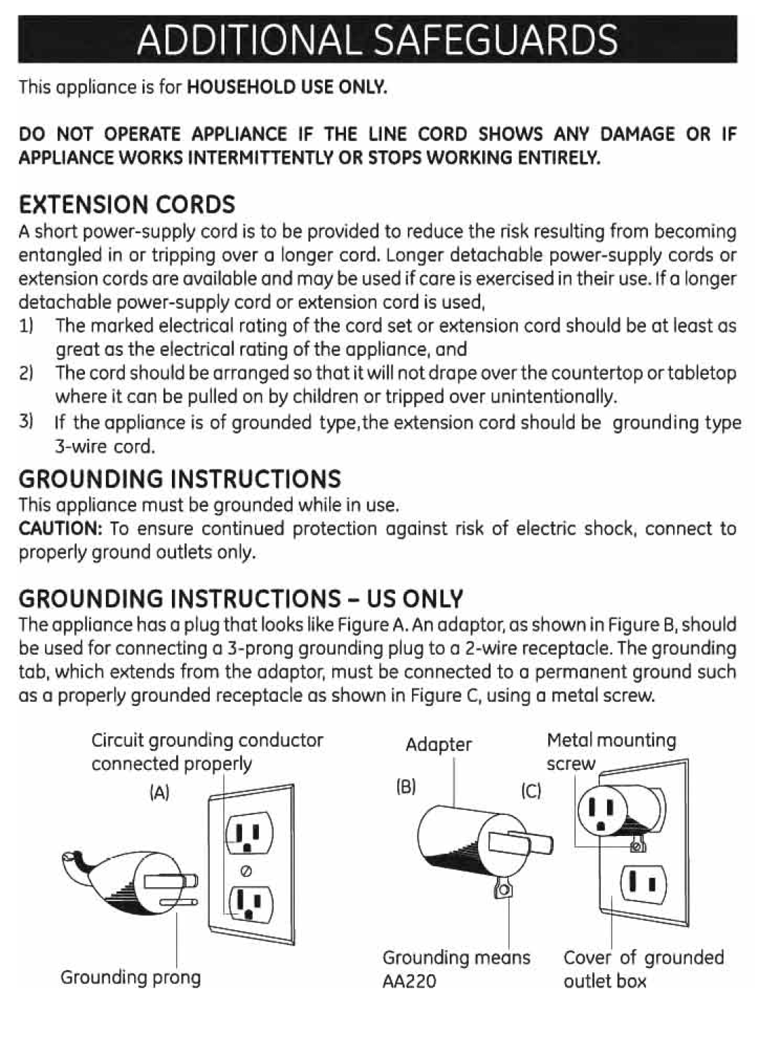 GE 169220 17, 898691 53 manual 