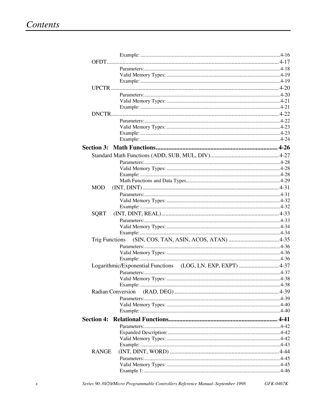 GE 90-30/20/Micro manual Section Math Functions 