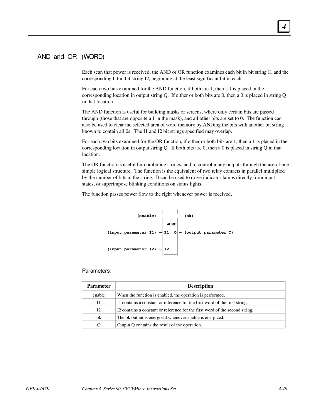 GE 90-30/20/Micro manual Or Word, Parameters 