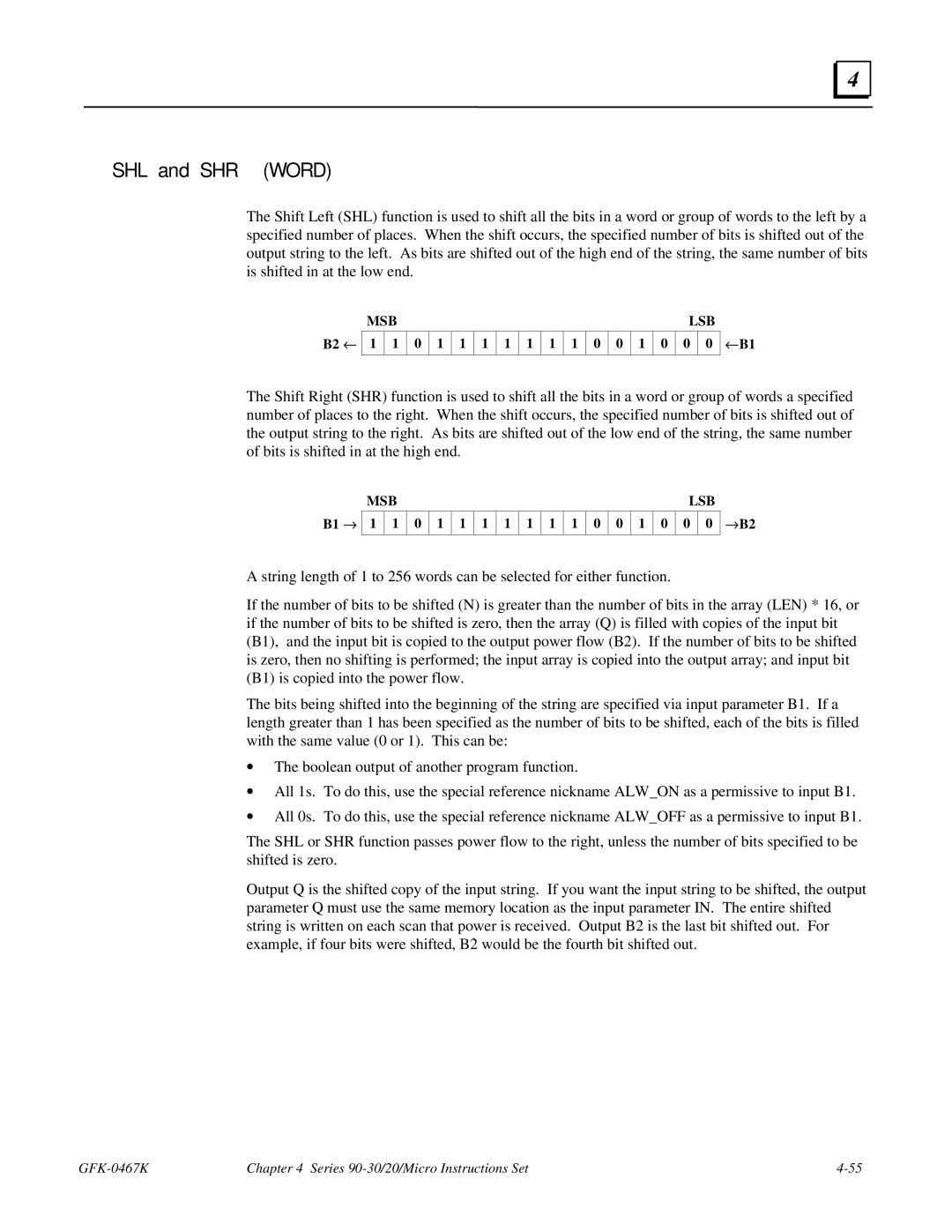 GE 90-30/20/Micro manual SHL and SHR Word 