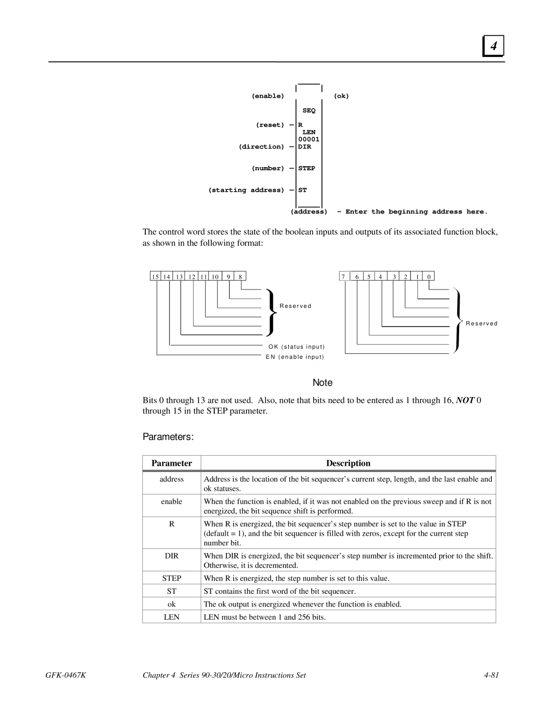 GE 90-30/20/Micro manual Dir, Step 