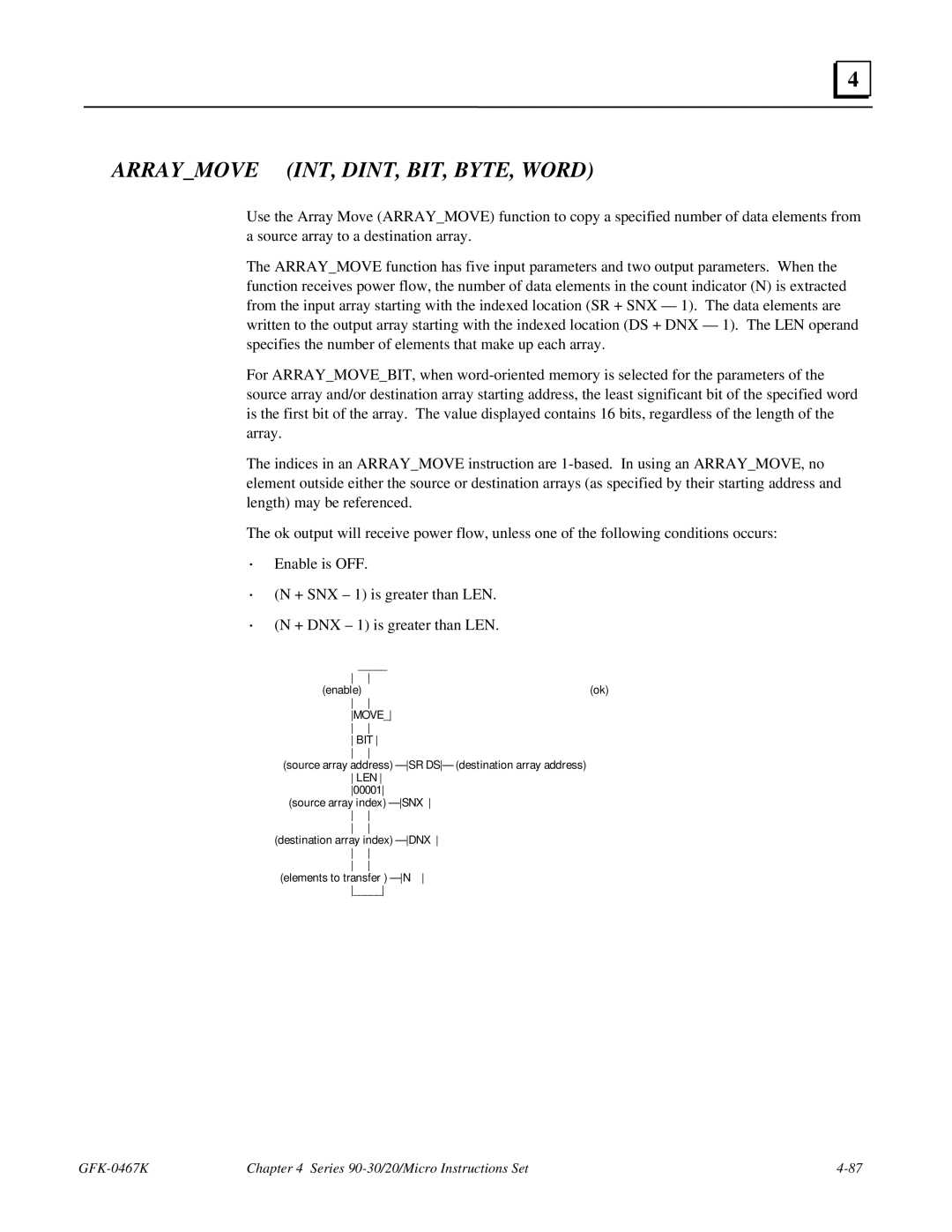 GE 90-30/20/Micro manual Arraymove INT, DINT, BIT, BYTE, Word 