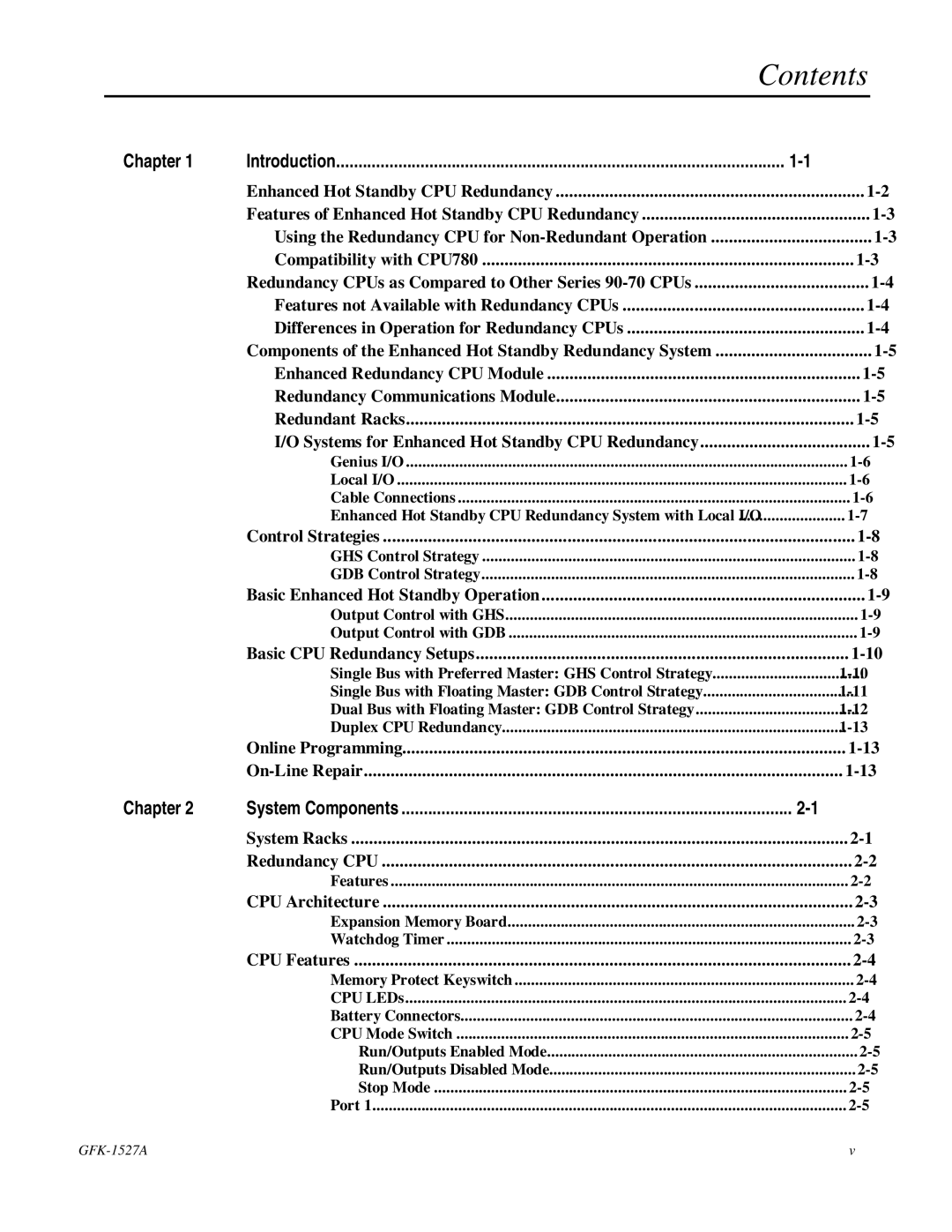 GE 90-70 manual Contents 