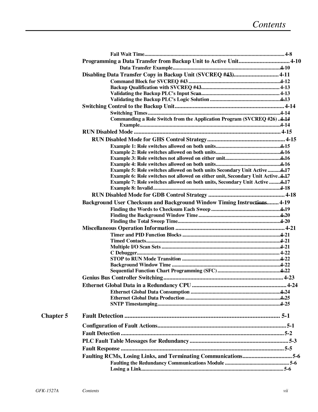 GE 90-70 manual Chapter Fault Detection 