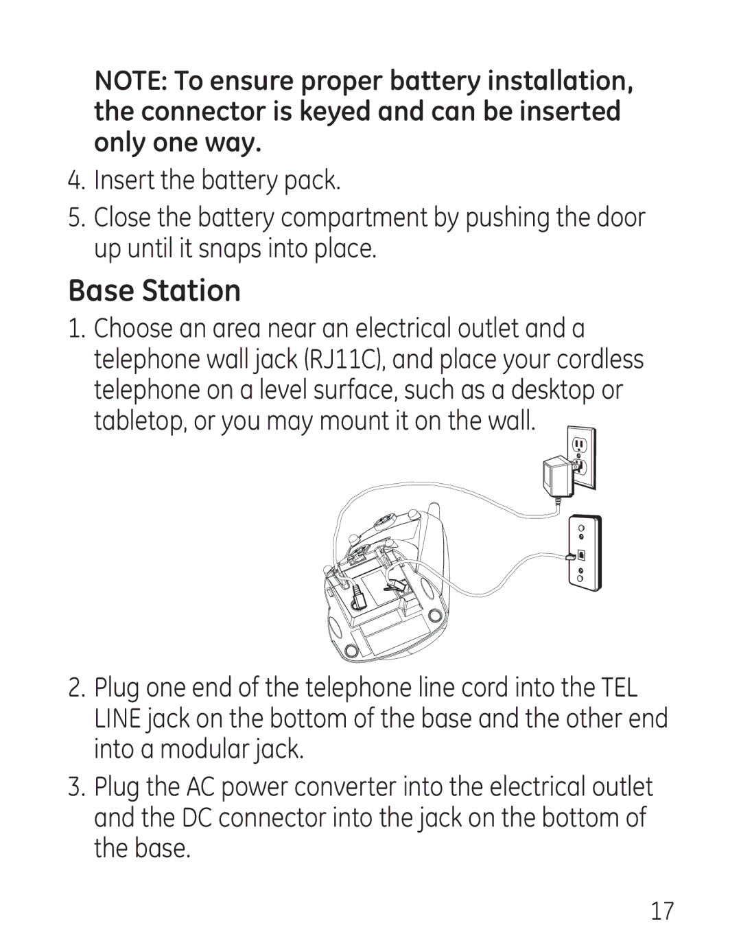 GE 00016, 7906 manual Base Station 