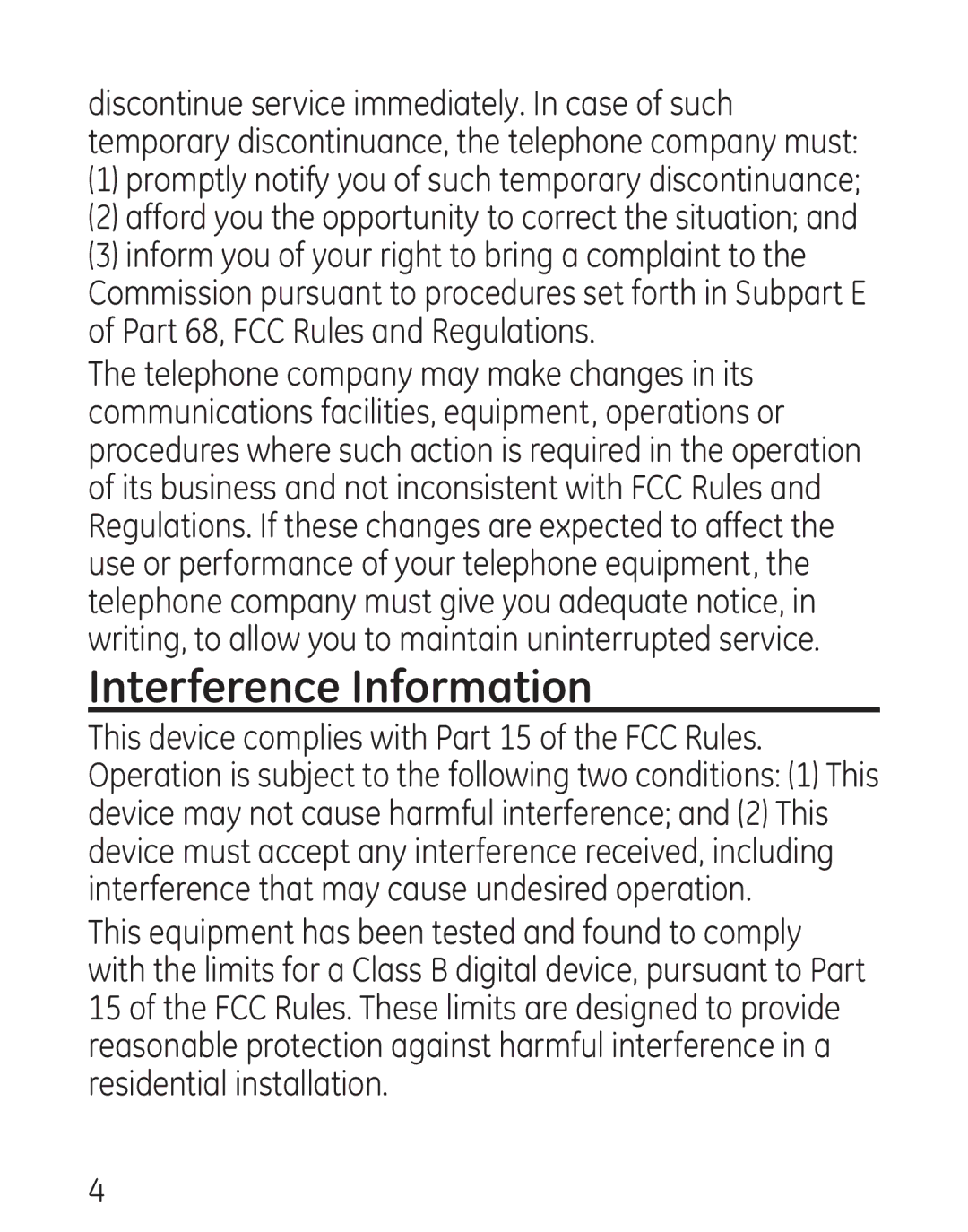 GE 7906, 00016 manual Interference Information 