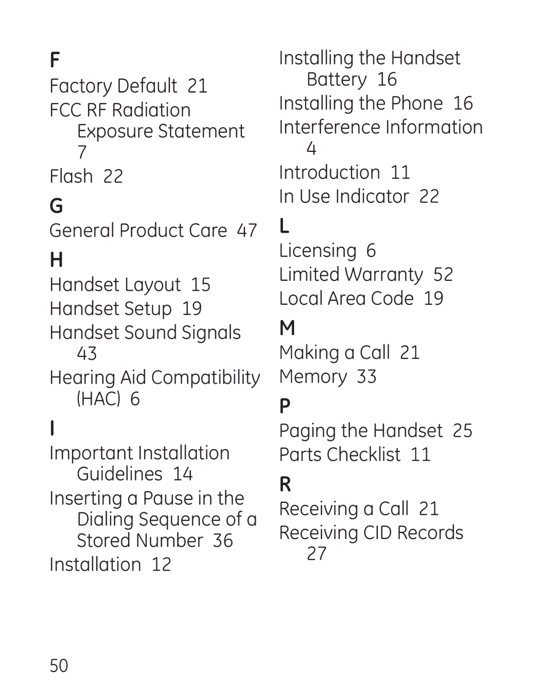 GE 00016, 7906 manual Factory Default 