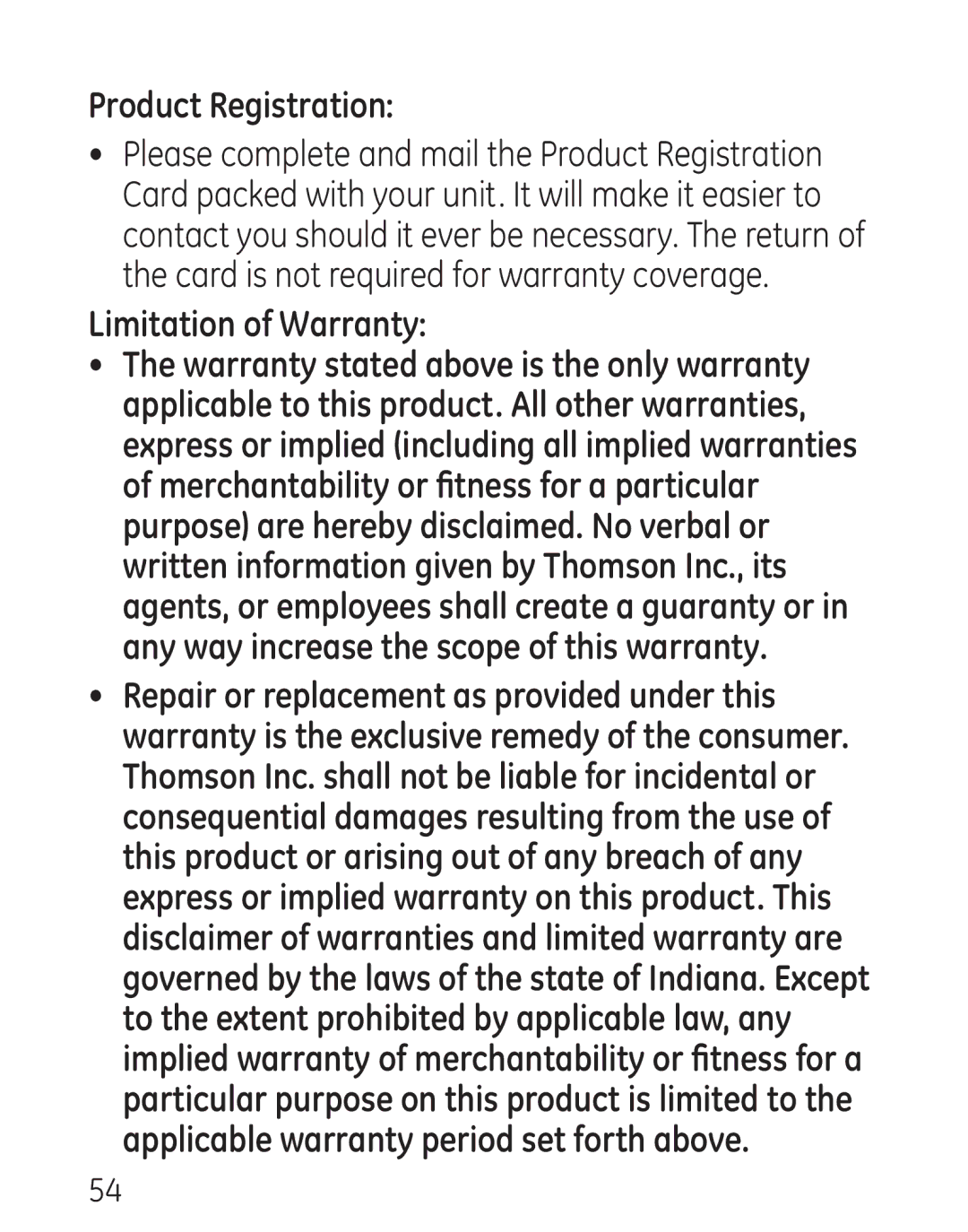 GE 7906, 00016 manual Product Registration 