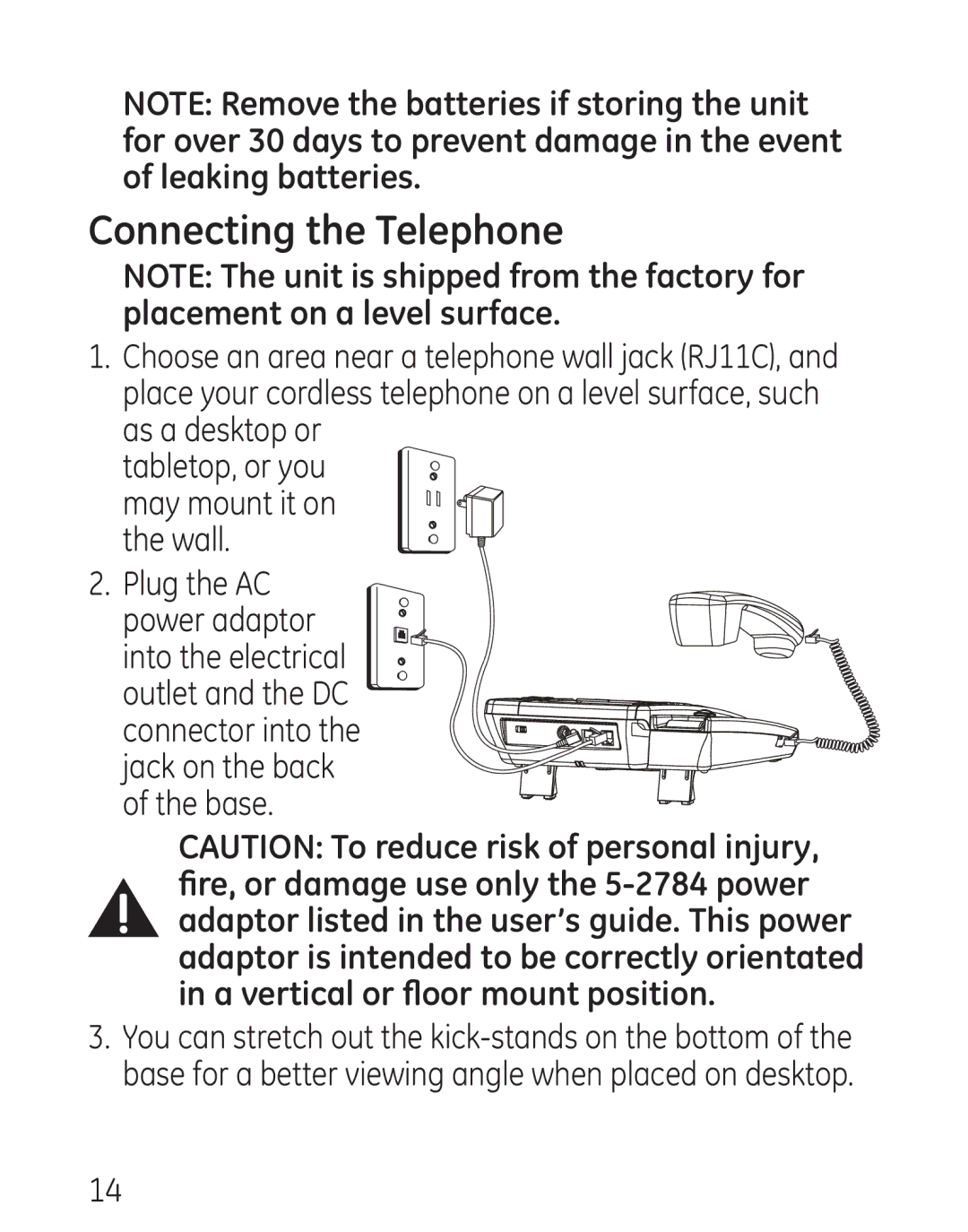 GE 9579, 0001957 manual Connecting the Telephone 