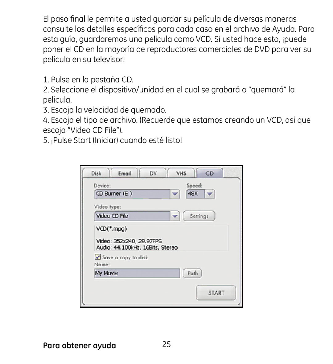 GE 98061 manual Para obtener ayuda 