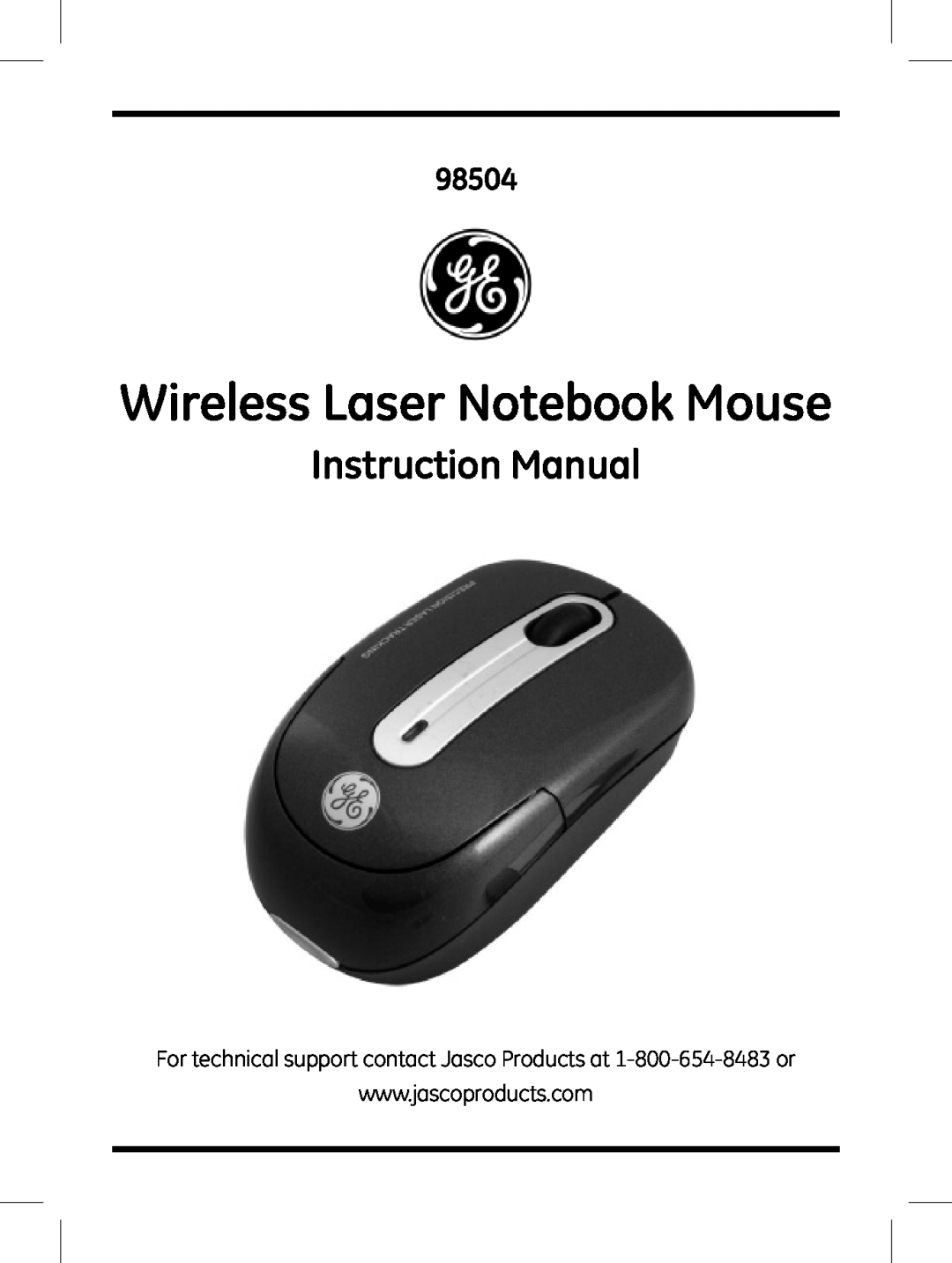 GE 98504 instruction manual Wireless Laser Notebook Mouse, Instruction Manual 