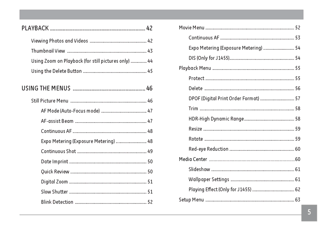 GE A1455-SL, A Series : A1255 user manual Using Zoom on Playback for still pictures only 