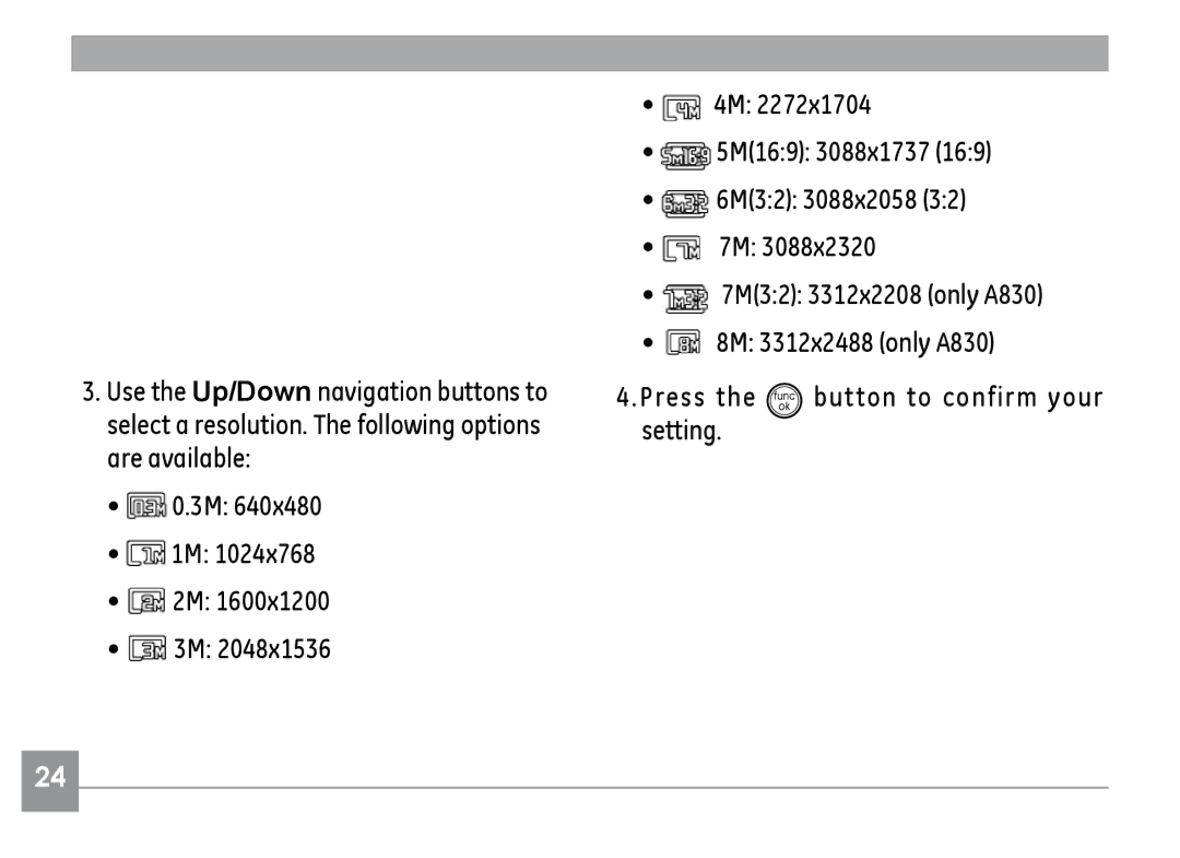 GE A830, A730 manual 