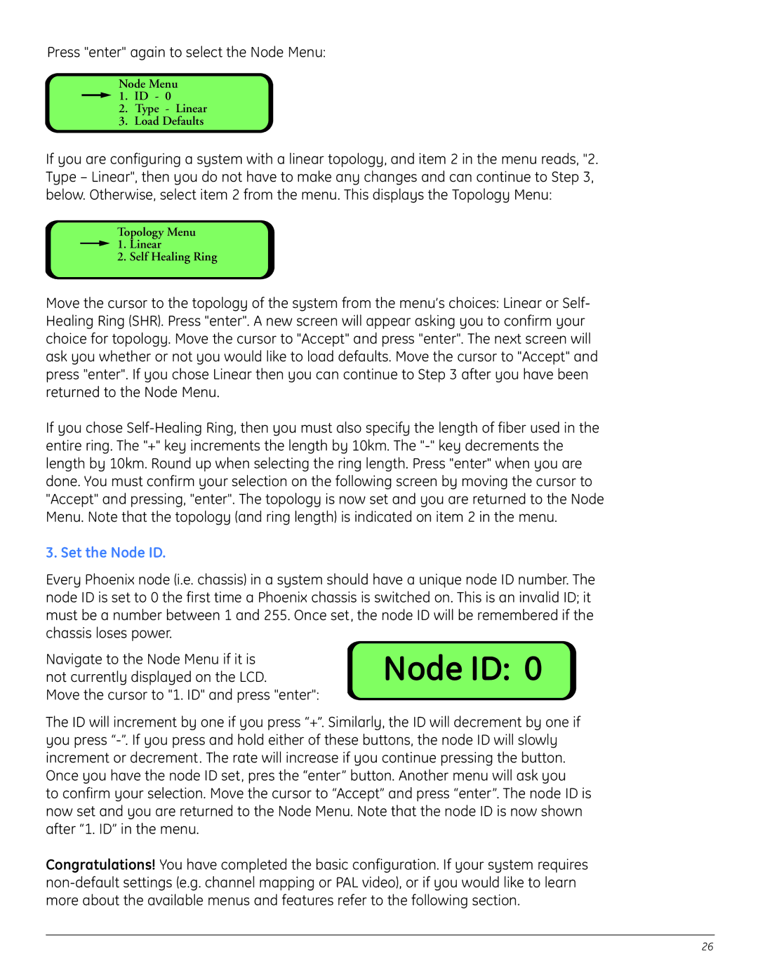 GE A8950CC installation instructions Set the Node ID 