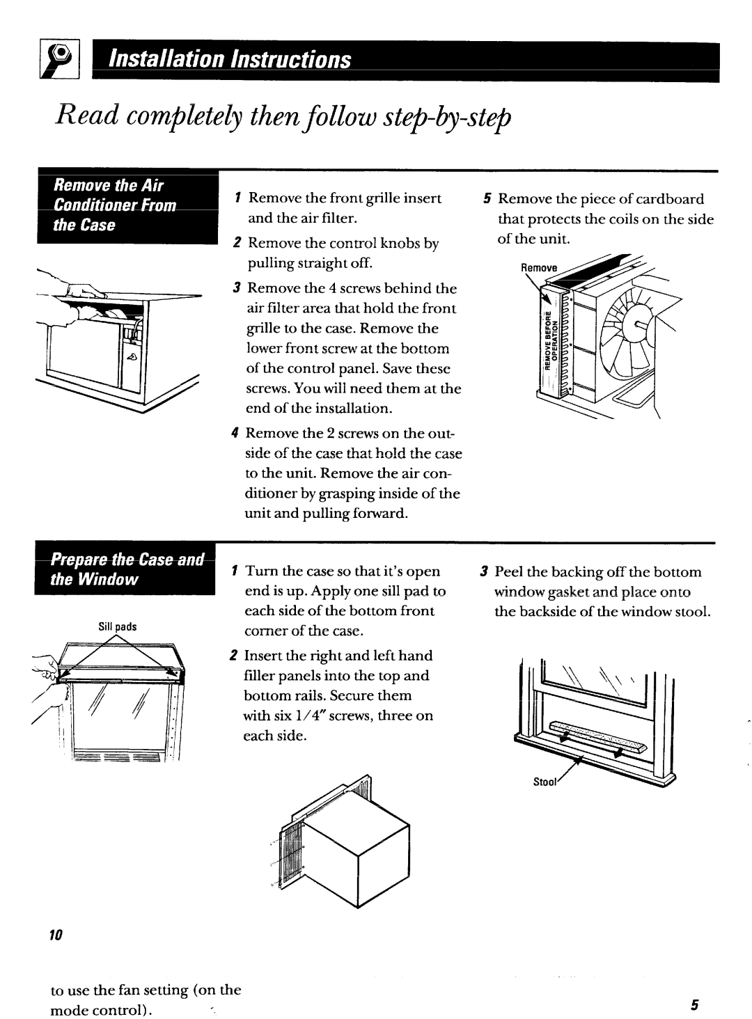 GE ABN12 operating instructions Read completelythenfollow ste~-by-ste~ 