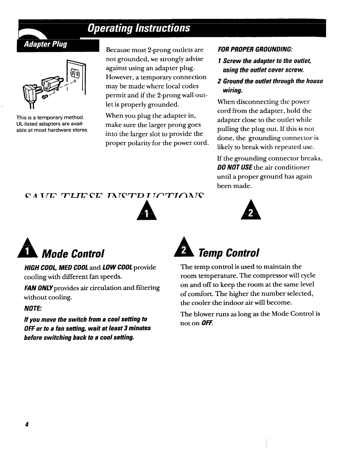 GE ABN12 operating instructions Controls On your Azr Conditioner, High Cool MED COOLand LOW COOLprovide 