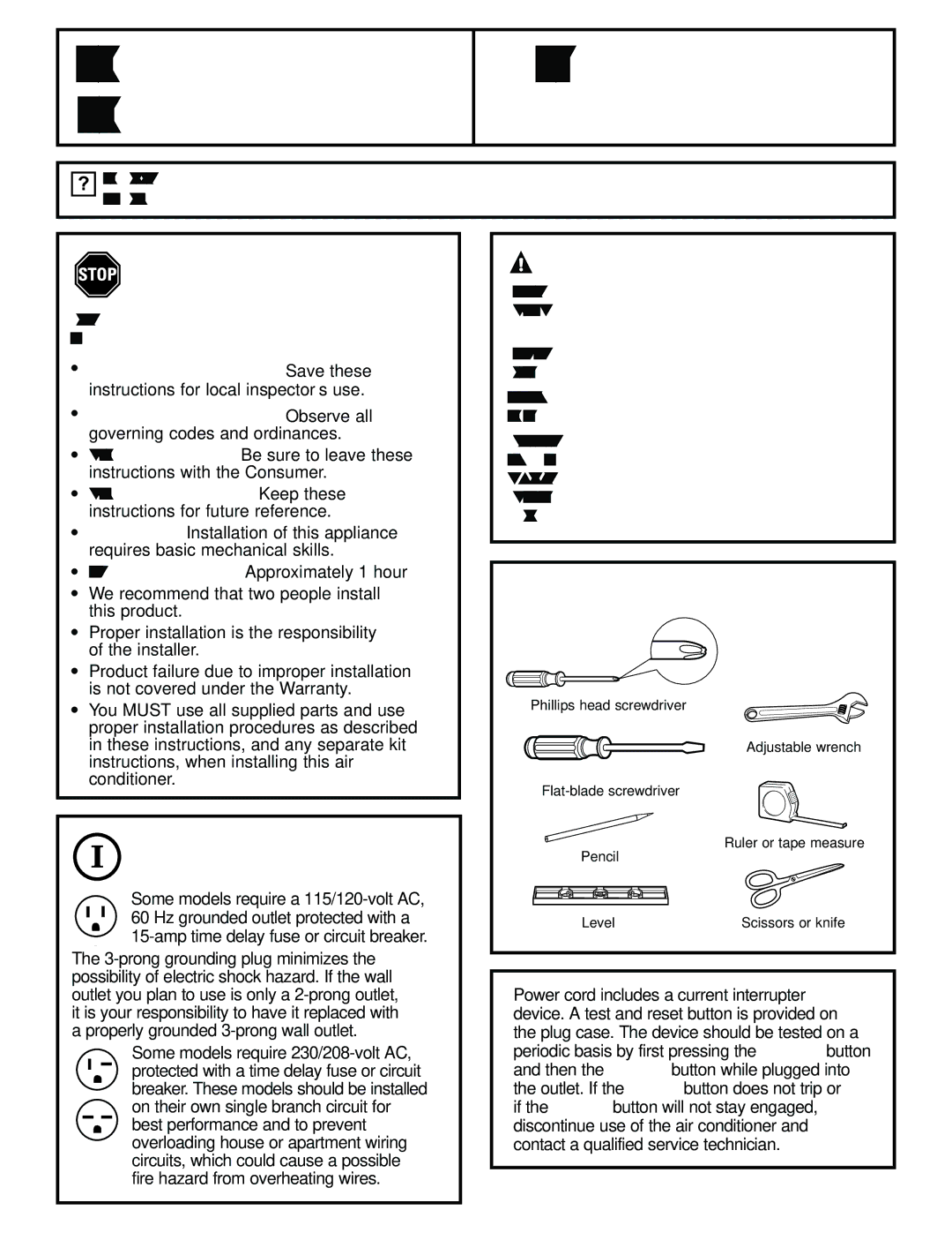 GE AEM10 owner manual Before YOU Begin, Electrical Requirements, Tools YOU will Need 