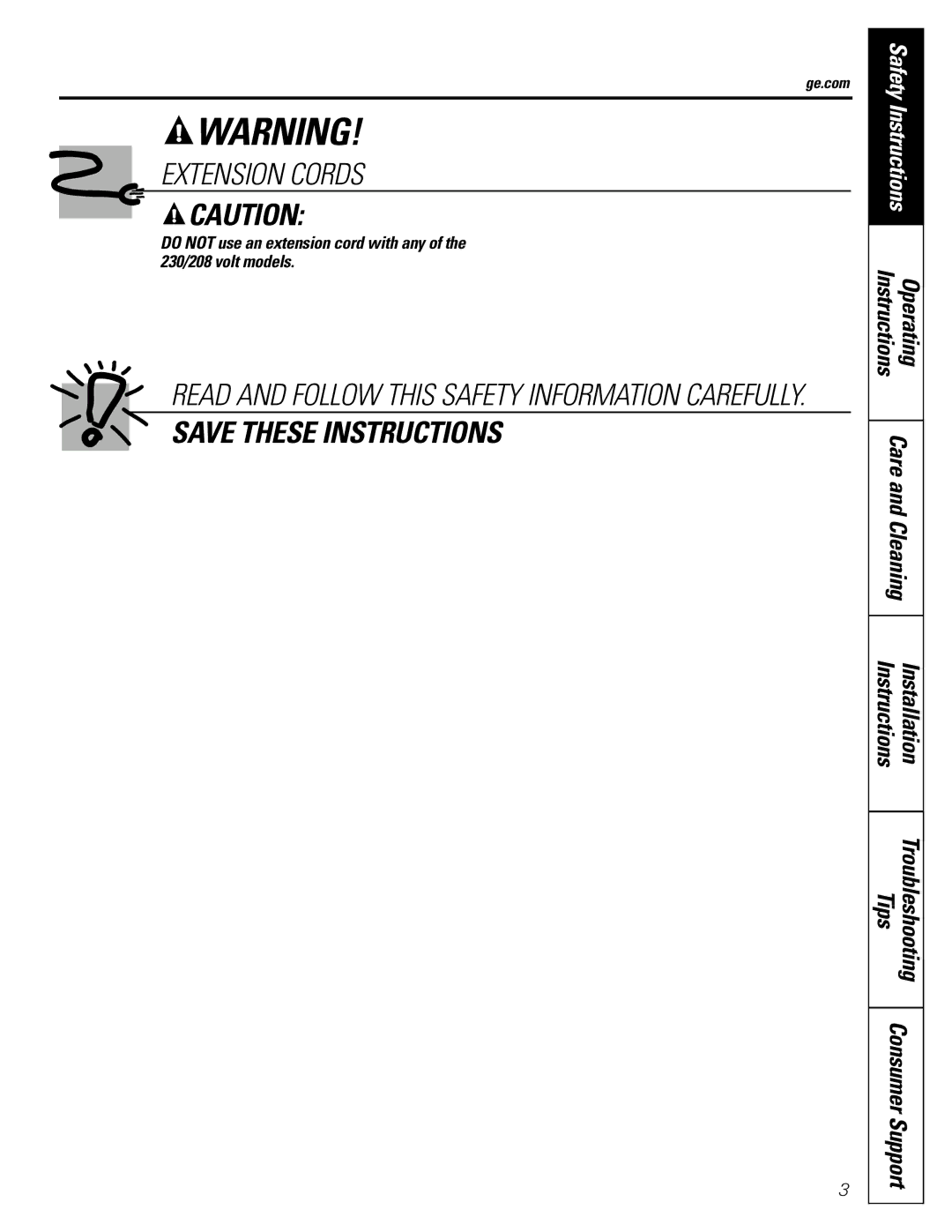 GE AEH18*, AEM25*, AEH25*, AEM18* installation instructions Instructions Installation Troubleshooting, Ge.com 