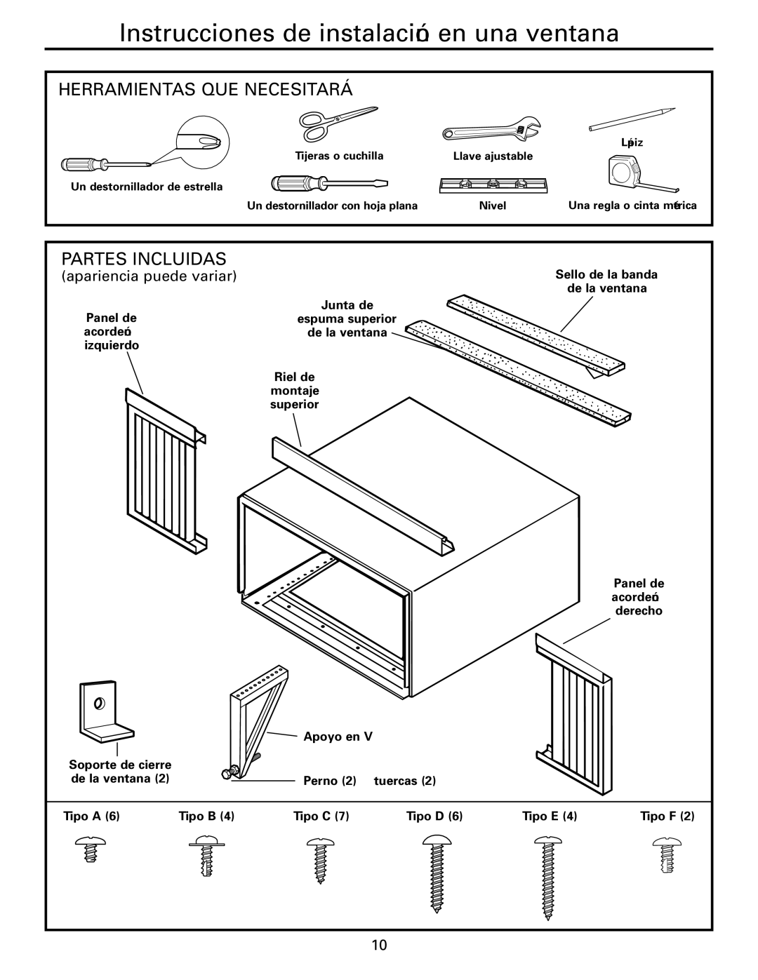 GE AEM18*, AEM25*, AEH25*, AEH18* installation instructions Herramientas QUE Necesitará, Partes Incluidas 