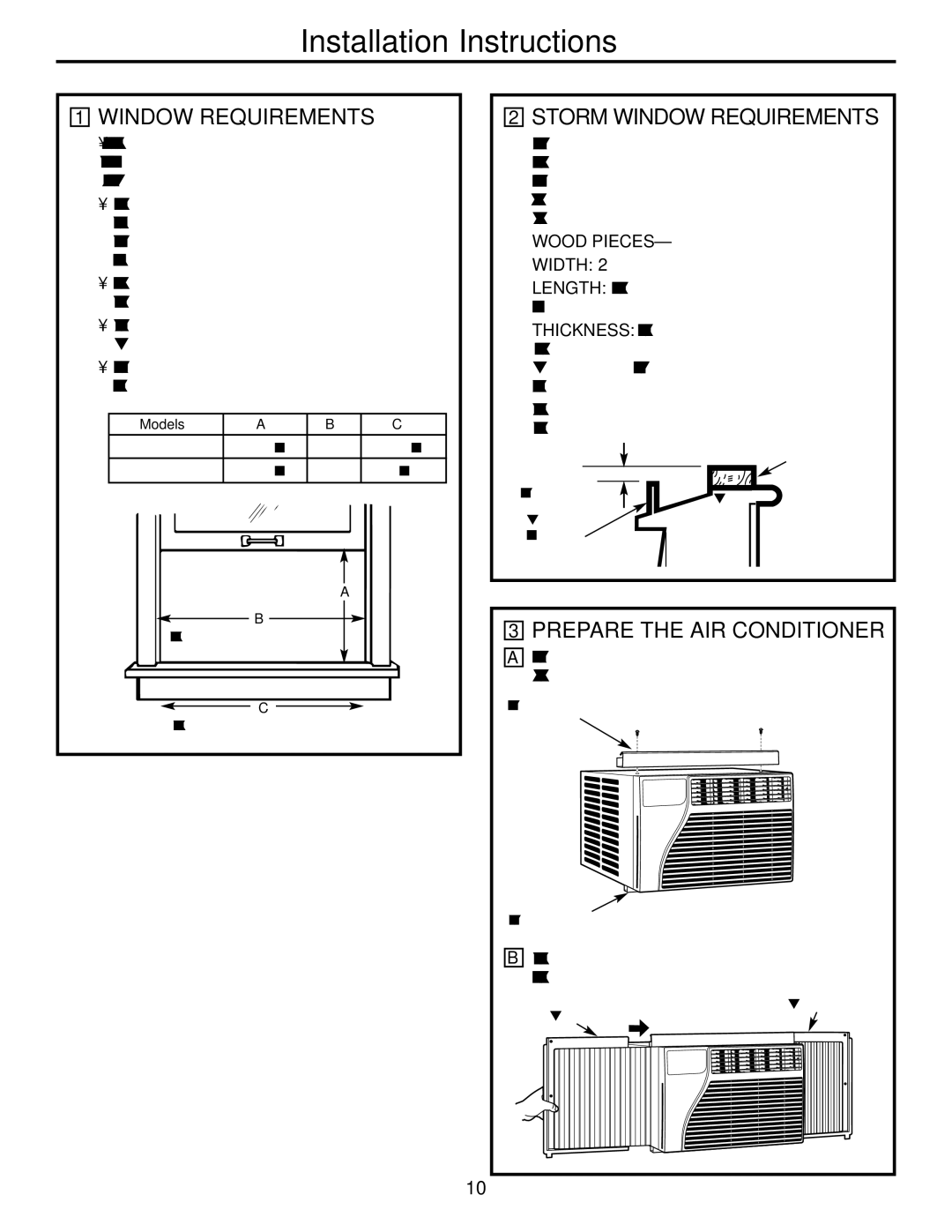 GE AEW06, AET05, AEW08, AEW05 installation instructions Storm Window Requirements, Prepare the AIR Conditioner 