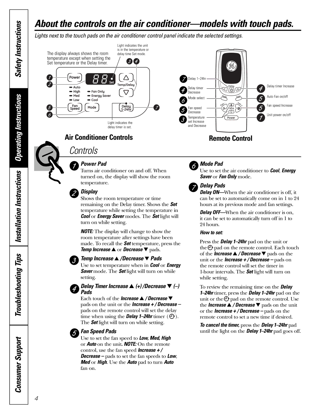 GE AET05, AEW08, AEW06, AEW05 installation instructions Instructions 