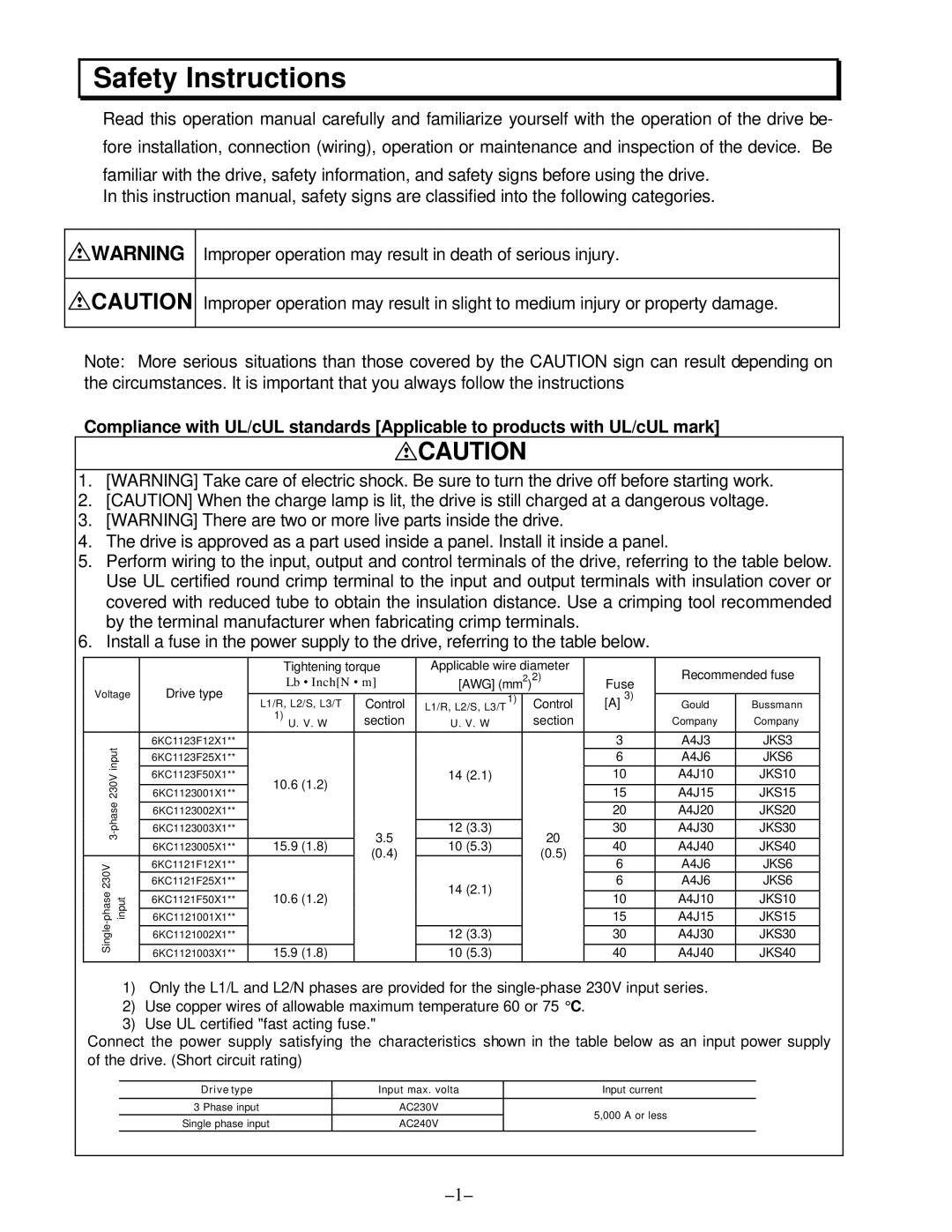 GE C11, AF-300 manual Safety Instructions 