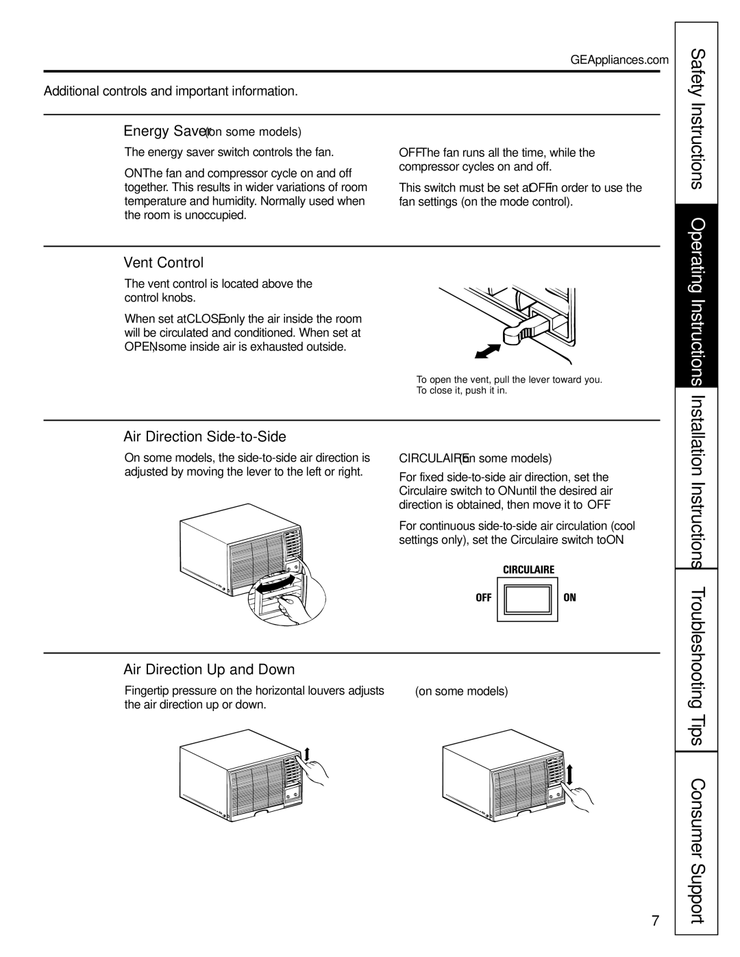 GE AGF14, AGF06, AGF08, AGF12, AGF10 Instructions Operating, Installation Instructions Troubleshooting 