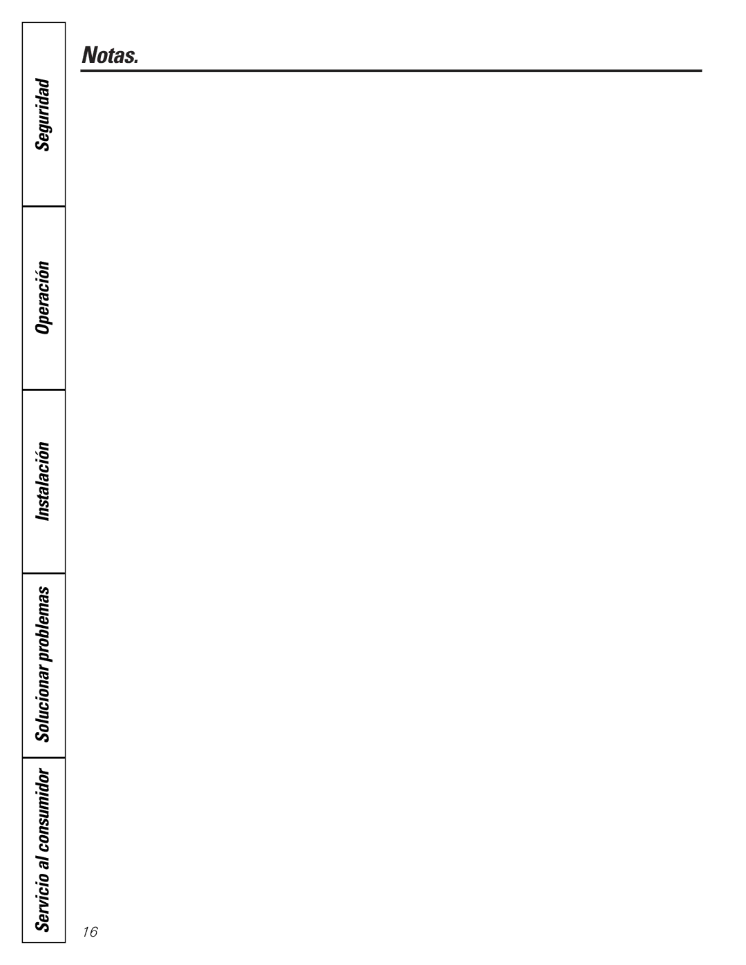 GE AGM05 owner manual Notas 