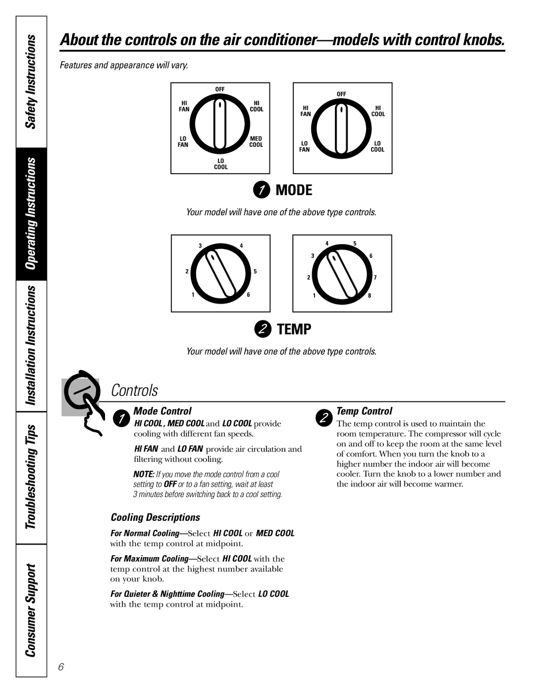 GE AGMO5 installation instructions Instructions, Consumer Support 