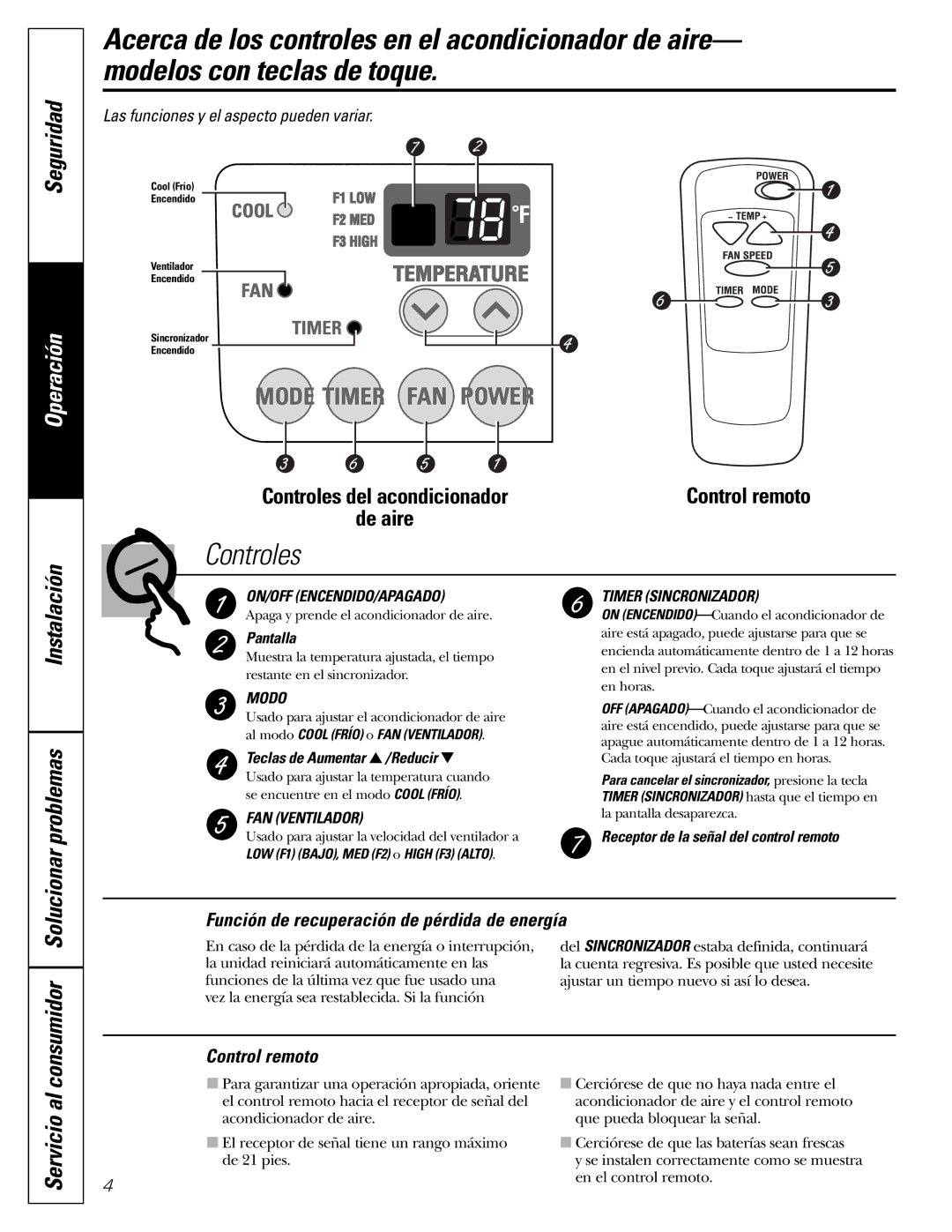 GE AGS05, AGQ05, AGV05, AGN05 owner manual Seguridad, Solucionar problemas, Consumidor, Servicio al, Instalación 