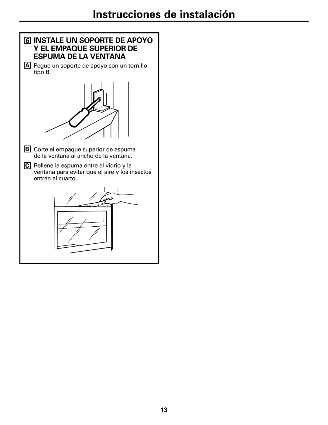 GE AGN05, AGQ05, AGV05, AGS05 owner manual Instrucciones de instalación 