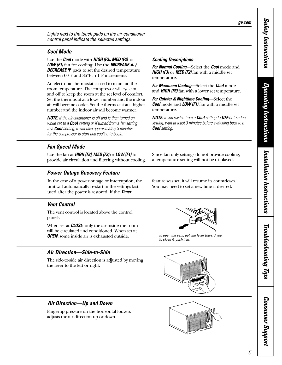 GE AGQ12DK installation instructions Safety, Tips Consumer Support 