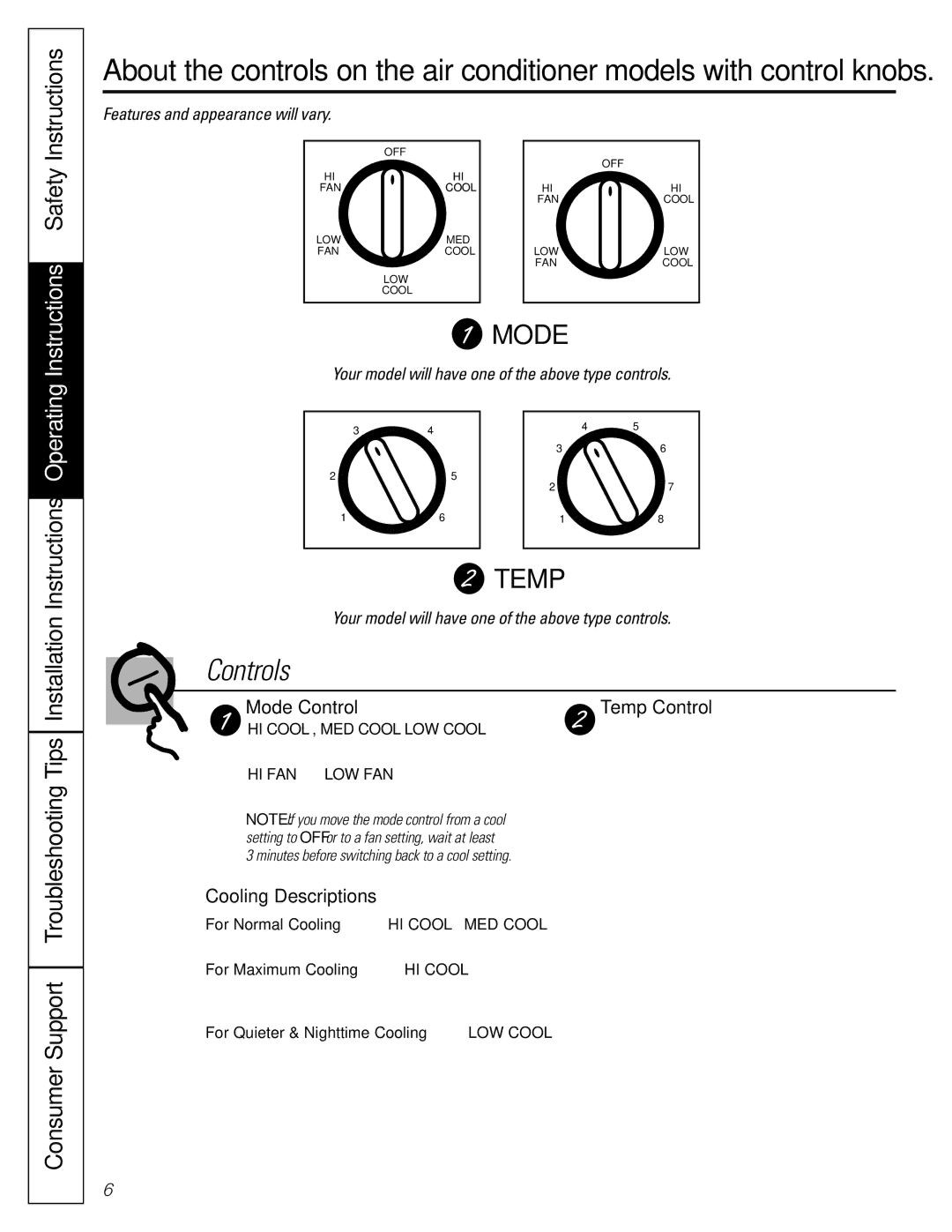 GE AGW06, AGH06 operating instructions Instructions, Safety, Consumer Support 