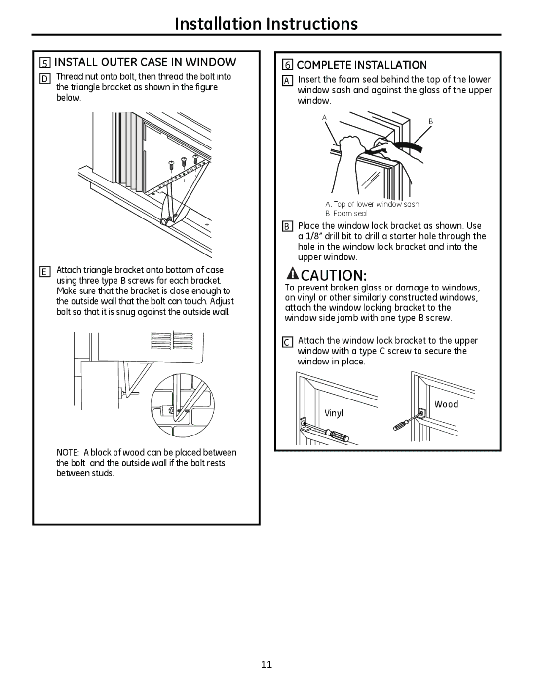 GE AHM18 operating instructions Complete Installation 