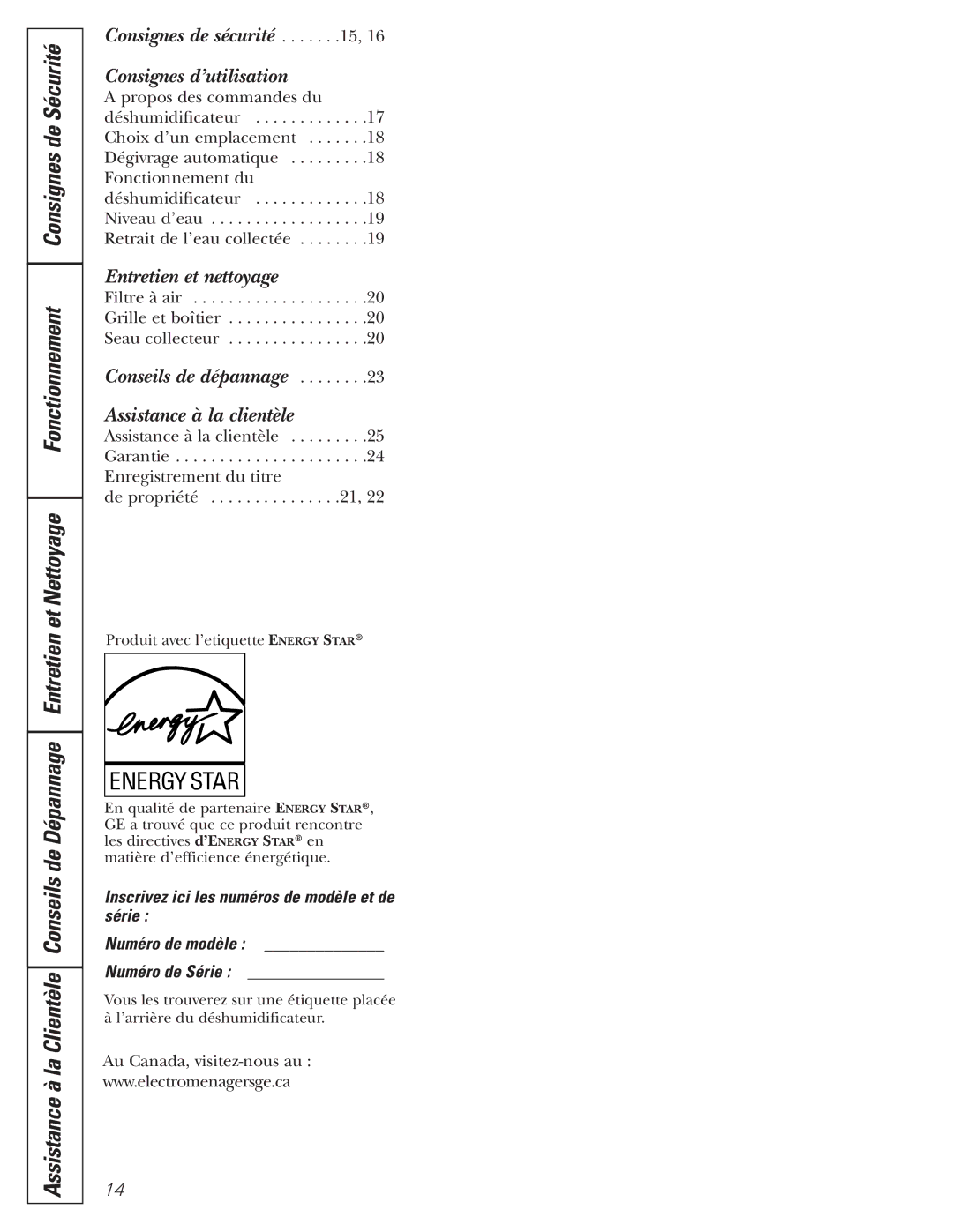 GE AHH50, AHR65, AHR40, AHW65, AHW30, AHR30, AHW50, AHR50 manual Entretien et nettoyage 