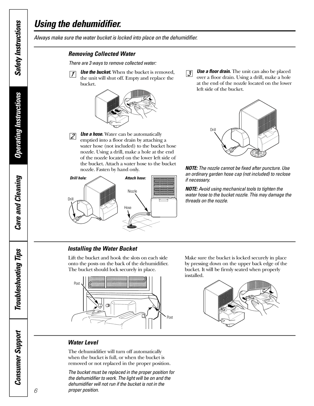 GE AHW30LJ, AHH40LJ owner manual Instructions, Troubleshooting Tips, Consumer Support 