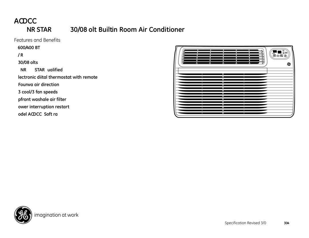 GE AJCQ12DCC dimensions Features and Benefits 