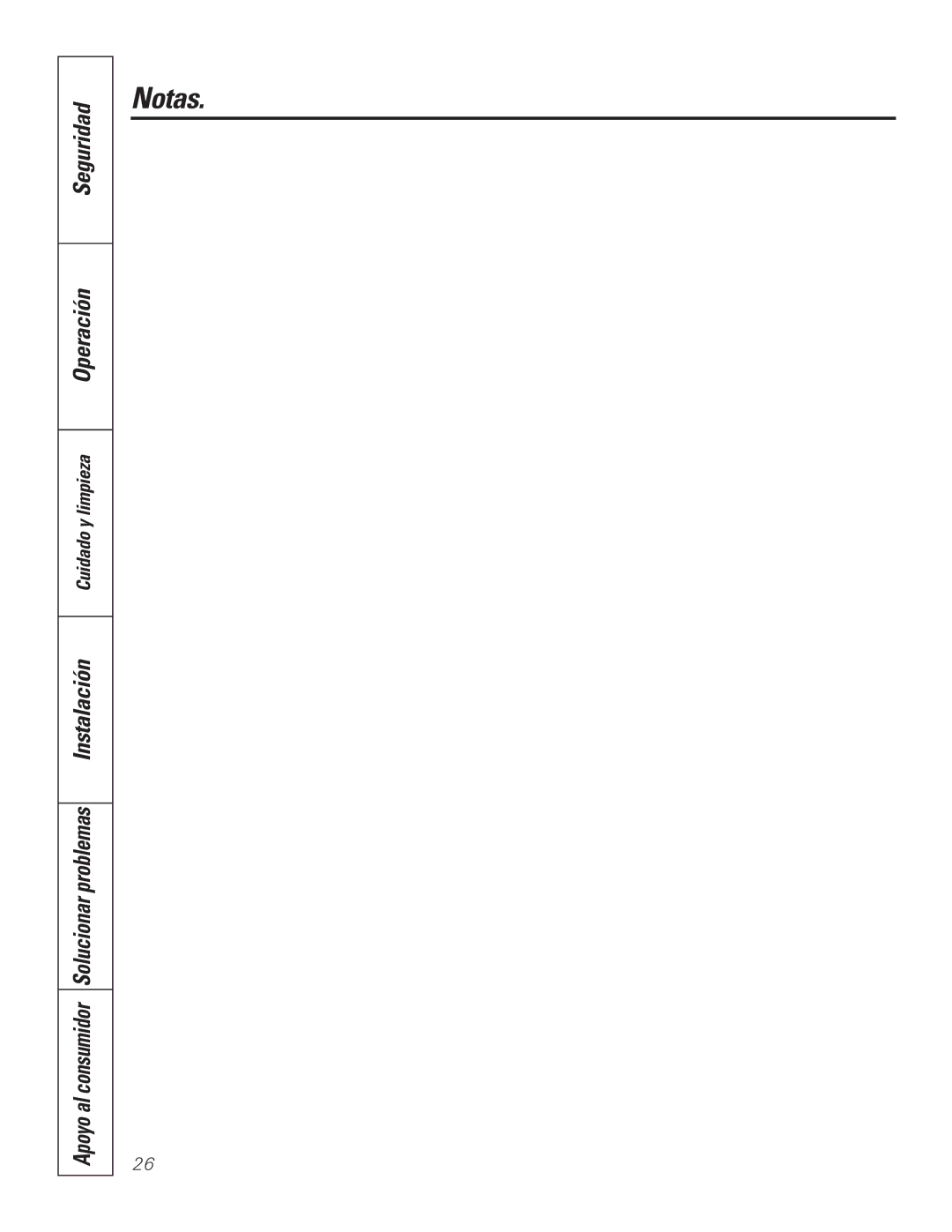 GE AJHS10DCC installation instructions Notas 