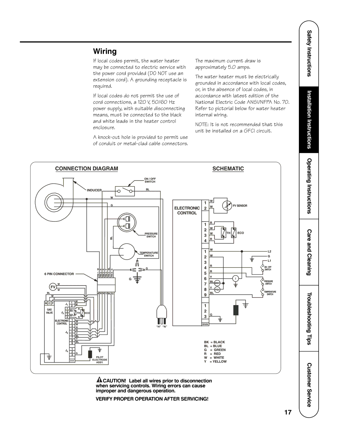 GE AP13787 installation instructions Wiring, Service 