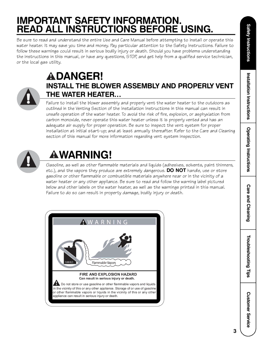 GE AP13787 installation instructions R N I N G 