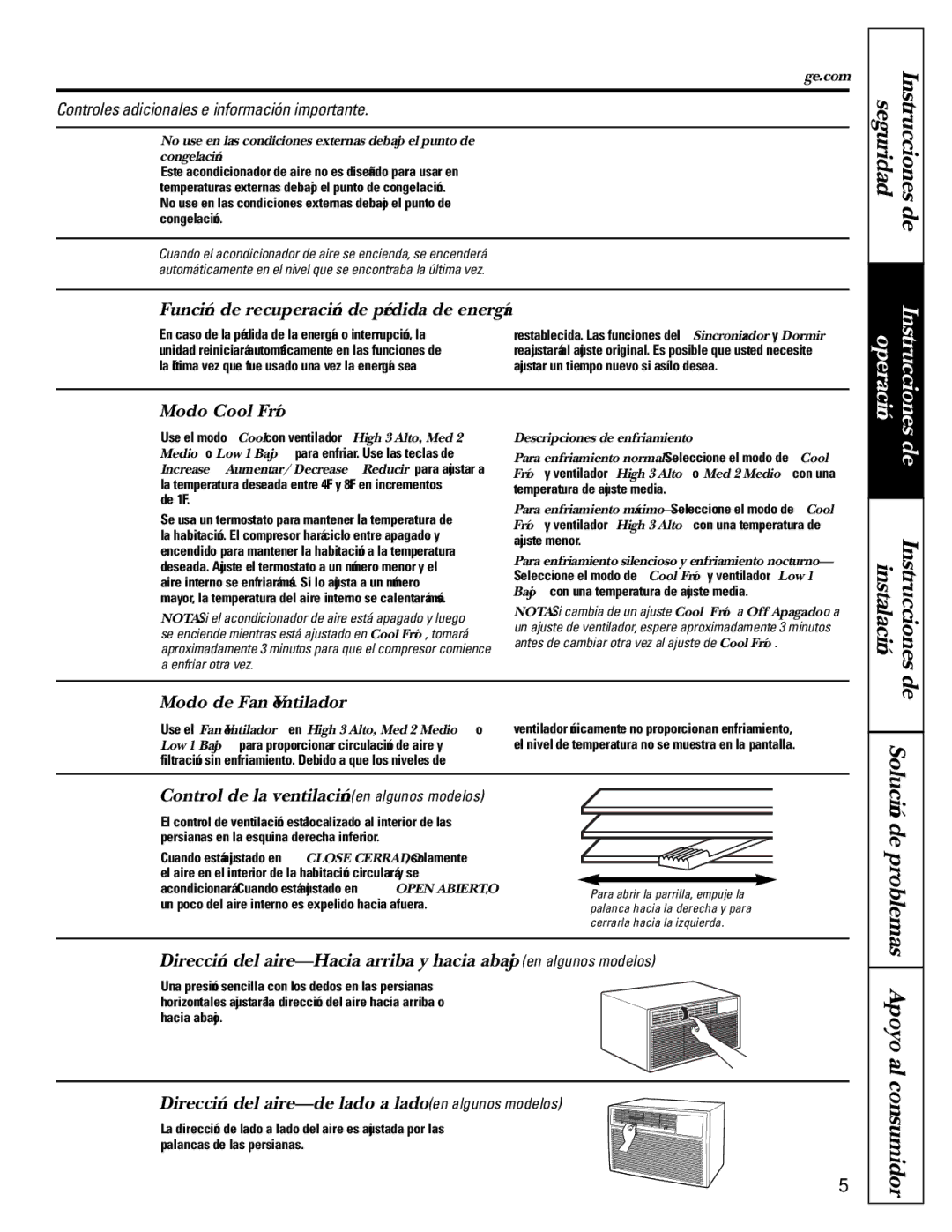 GE ASM06* installation instructions Apoyo al consumidor 