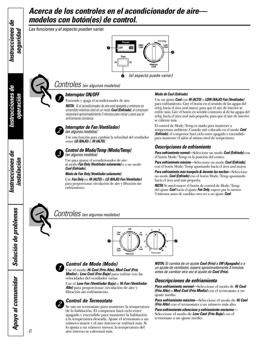 GE ASM06* installation instructions Instrucciones de Seguridad, Consumidor 