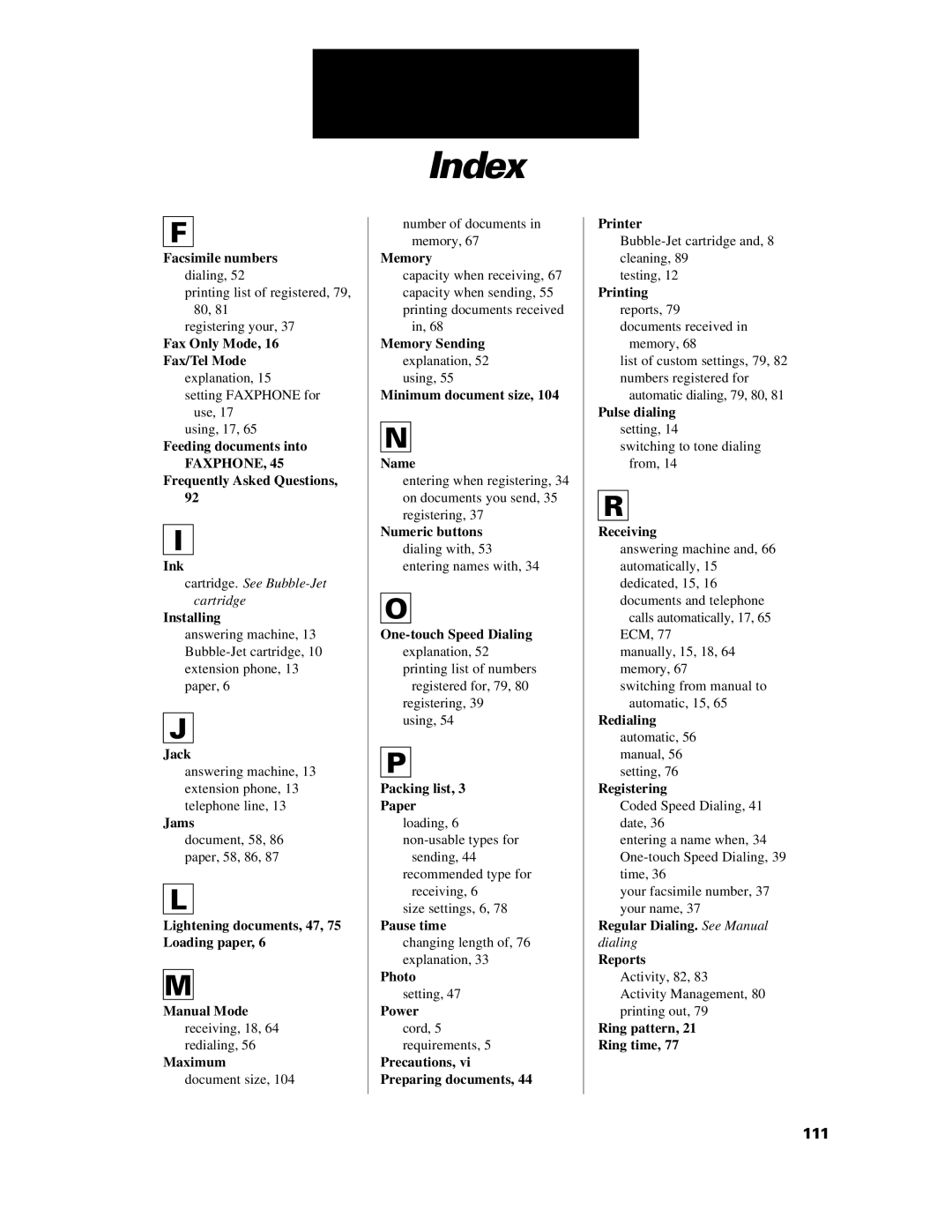 GE B640 manual 111, Packing list Paper 